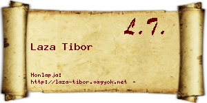 Laza Tibor névjegykártya